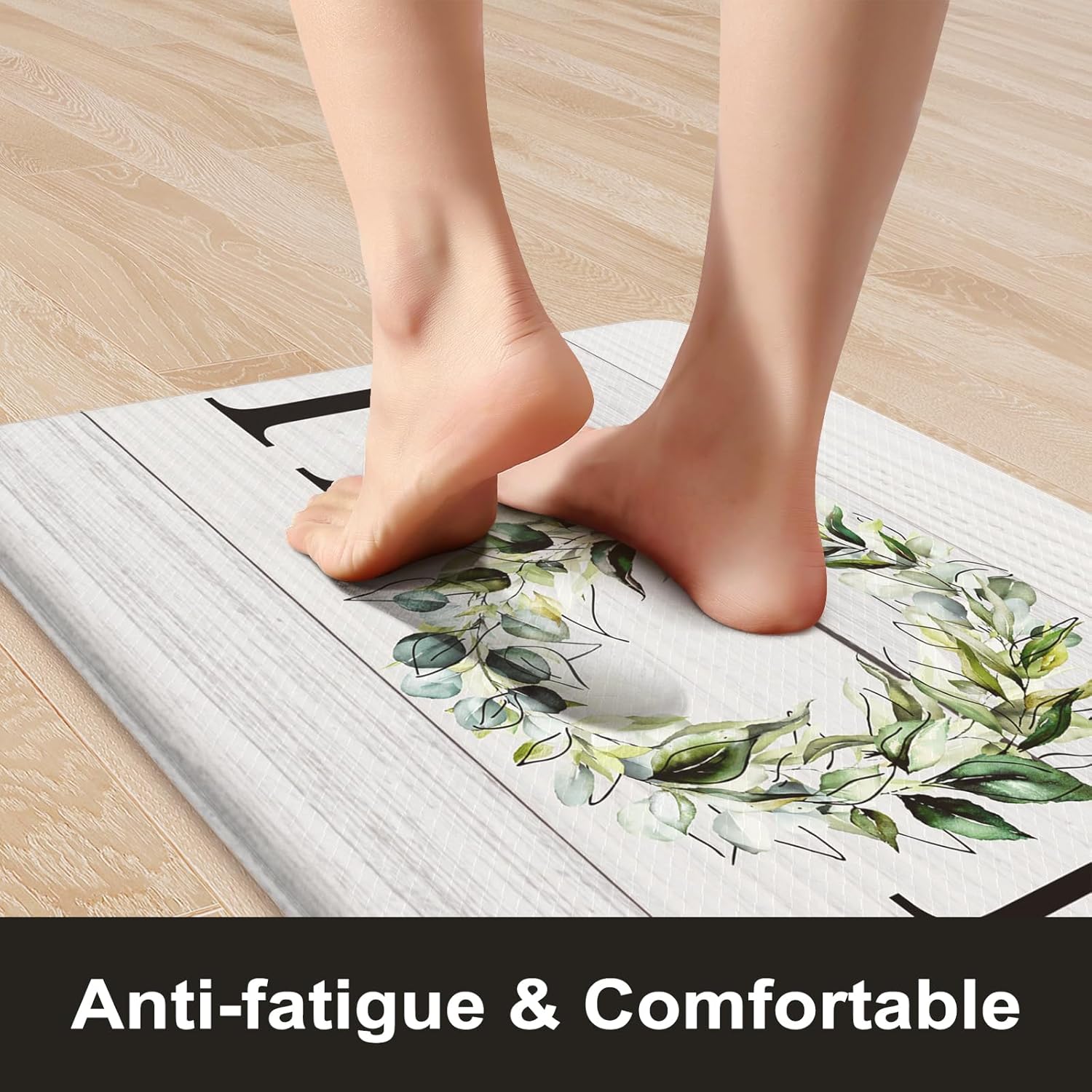 KIMODE Farmhouse Kitchen Mat 2PCS Anti Fatigue Kitchen Rugs Non-Skid Waterproof Kitchen Floor Mat Cushioned Comfort Standing Mat for Office,Laundry,Sink,Home - Image 3