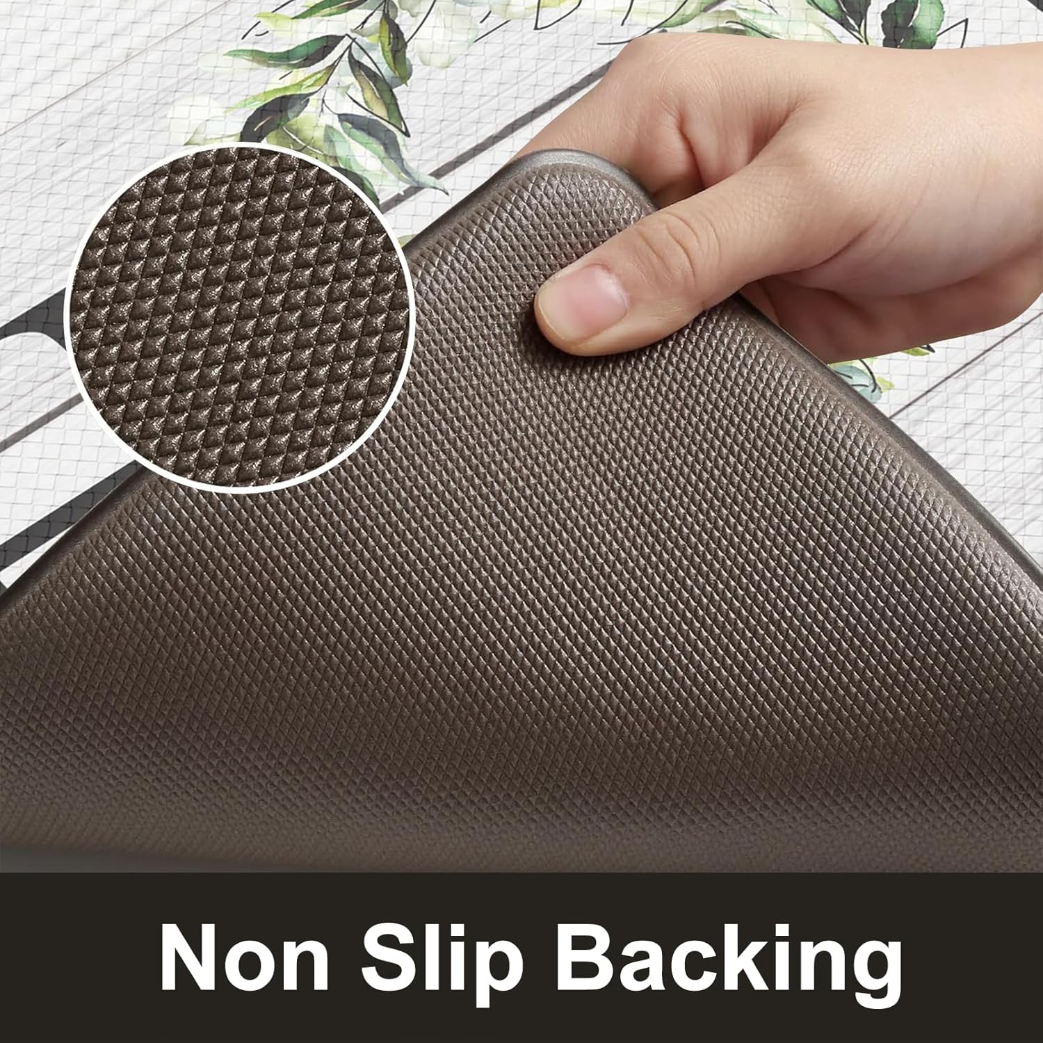 KIMODE Farmhouse Kitchen Mat 2PCS Anti Fatigue Kitchen Rugs Non-Skid Waterproof Kitchen Floor Mat Cushioned Comfort Standing Mat for Office,Laundry,Sink,Home - Image 4